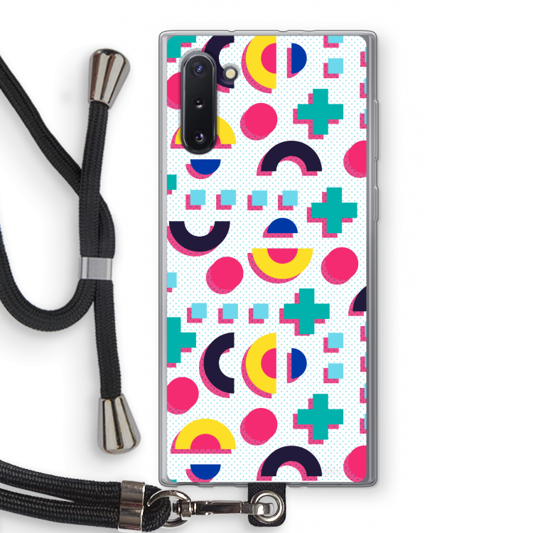 CaseCompany 8-bit N°2: Samsung Galaxy Note 10 Transparant Hoesje met koord