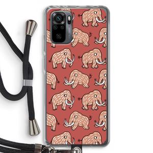 CaseCompany Mammoet: Xiaomi Redmi Note 10 Pro Transparant Hoesje met koord
