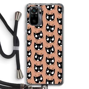 CaseCompany Kat: Xiaomi Redmi Note 10 Pro Transparant Hoesje met koord