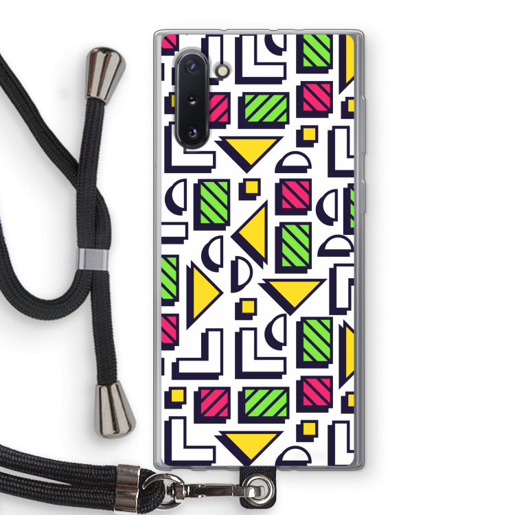 CaseCompany 8-bit N°4: Samsung Galaxy Note 10 Transparant Hoesje met koord