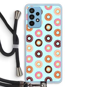 CaseCompany Donuts: Samsung Galaxy A52 Transparant Hoesje met koord