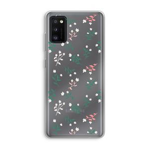 CaseCompany Small white flowers: Samsung Galaxy A41 Transparant Hoesje
