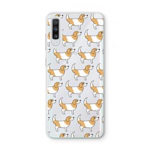 CaseCompany Doggy: Samsung Galaxy A70 Transparant Hoesje