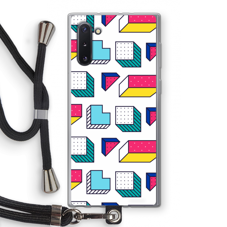 CaseCompany 8-bit N°7: Samsung Galaxy Note 10 Transparant Hoesje met koord