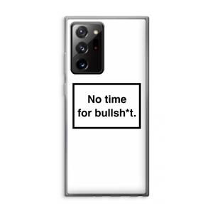 CaseCompany No time: Samsung Galaxy Note 20 Ultra / Note 20 Ultra 5G Transparant Hoesje