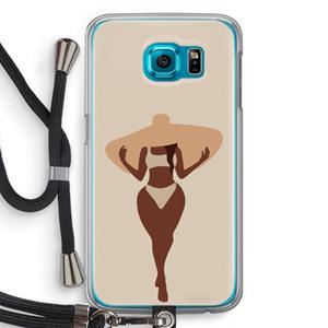 CaseCompany Let's get salty: Samsung Galaxy S6 Transparant Hoesje met koord
