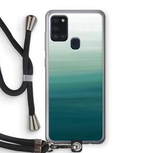 CaseCompany Ocean: Samsung Galaxy A21s Transparant Hoesje met koord