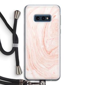 CaseCompany Peach bath: Samsung Galaxy S10e Transparant Hoesje met koord