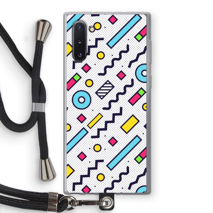 CaseCompany 8-bit N°8: Samsung Galaxy Note 10 Transparant Hoesje met koord