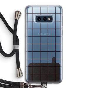 CaseCompany Rooster: Samsung Galaxy S10e Transparant Hoesje met koord