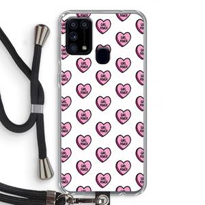 CaseCompany GIRL POWER: Samsung Galaxy M31 Transparant Hoesje met koord