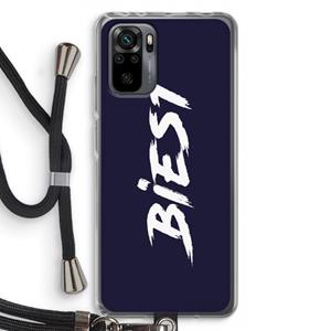 CaseCompany Biest: Xiaomi Redmi Note 10 Pro Transparant Hoesje met koord