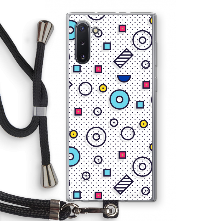 CaseCompany 8-bit N°9: Samsung Galaxy Note 10 Transparant Hoesje met koord