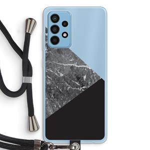 CaseCompany Combinatie marmer: Samsung Galaxy A52 Transparant Hoesje met koord