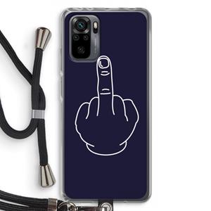 CaseCompany F**k U: Xiaomi Redmi Note 10 Pro Transparant Hoesje met koord