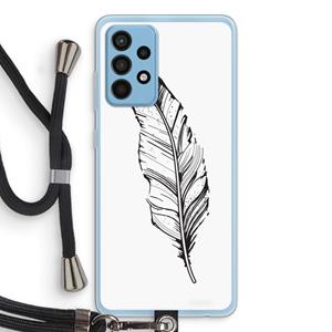 CaseCompany Pluim: Samsung Galaxy A52 Transparant Hoesje met koord