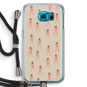 CaseCompany You're so golden: Samsung Galaxy S6 Transparant Hoesje met koord