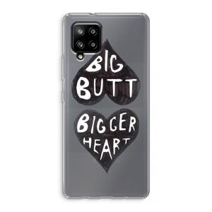 CaseCompany Big butt bigger heart: Samsung Galaxy A42 5G Transparant Hoesje