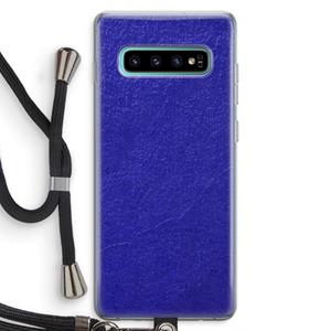 CaseCompany Majorelle Blue: Samsung Galaxy S10 Plus Transparant Hoesje met koord