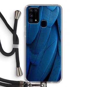 CaseCompany Pauw: Samsung Galaxy M31 Transparant Hoesje met koord