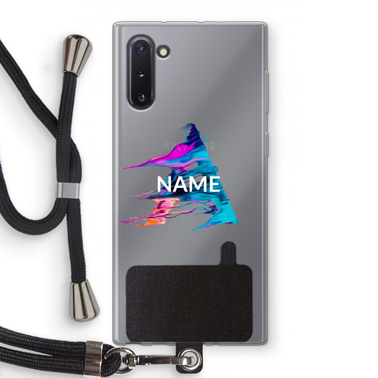 CaseCompany Abstract Spectrum: Samsung Galaxy Note 10 Transparant Hoesje met koord