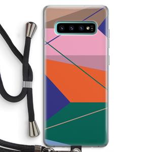 CaseCompany Gestalte 1: Samsung Galaxy S10 Plus Transparant Hoesje met koord