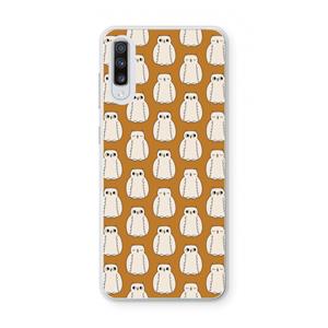 CaseCompany Uilen: Samsung Galaxy A70 Transparant Hoesje