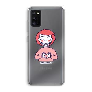 CaseCompany Hartje: Samsung Galaxy A41 Transparant Hoesje