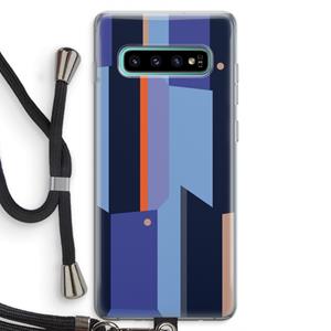 CaseCompany Gestalte 3: Samsung Galaxy S10 Plus Transparant Hoesje met koord