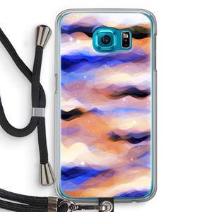 CaseCompany Donkere Wolken: Samsung Galaxy S6 Transparant Hoesje met koord