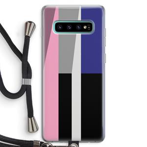 CaseCompany Gestalte 4: Samsung Galaxy S10 Plus Transparant Hoesje met koord