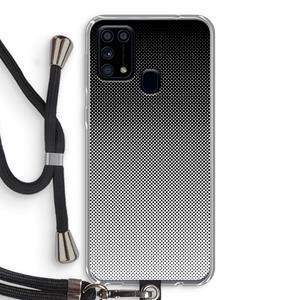 CaseCompany Musketon Halftone: Samsung Galaxy M31 Transparant Hoesje met koord