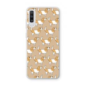 CaseCompany Doggy: Samsung Galaxy A70 Transparant Hoesje