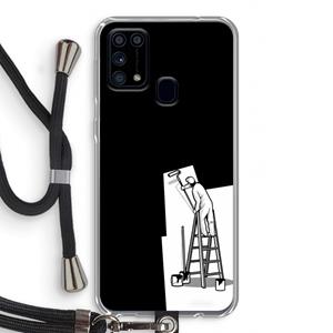 CaseCompany Musketon Painter: Samsung Galaxy M31 Transparant Hoesje met koord
