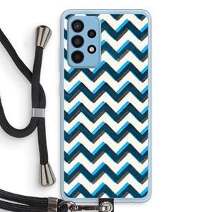 CaseCompany Onderbroken lijn: Samsung Galaxy A52 Transparant Hoesje met koord