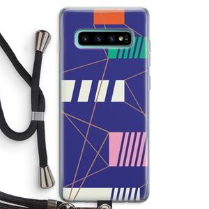 CaseCompany Gestalte 5: Samsung Galaxy S10 Plus Transparant Hoesje met koord