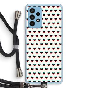 CaseCompany Hartjes: Samsung Galaxy A52 Transparant Hoesje met koord