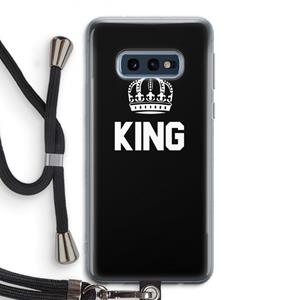 CaseCompany King zwart: Samsung Galaxy S10e Transparant Hoesje met koord
