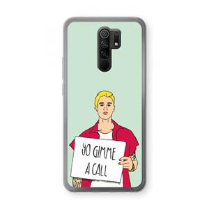 CaseCompany Gimme a call: Xiaomi Redmi 9 Transparant Hoesje