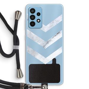 CaseCompany Marmeren pijlen: Samsung Galaxy A52 Transparant Hoesje met koord