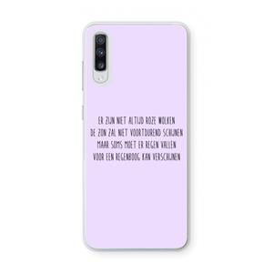 CaseCompany Regenboog: Samsung Galaxy A70 Transparant Hoesje