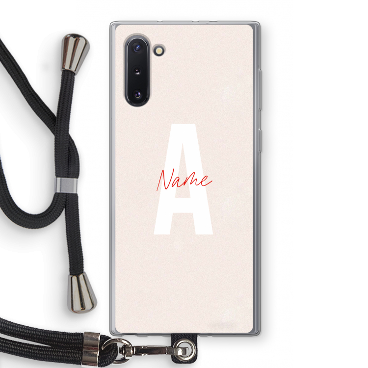 CaseCompany Strawberry Milkshake: Samsung Galaxy Note 10 Transparant Hoesje met koord