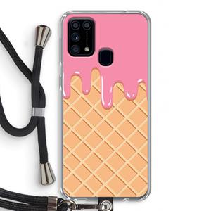 CaseCompany Ice cream: Samsung Galaxy M31 Transparant Hoesje met koord