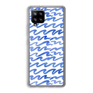 CaseCompany Blauwe golven: Samsung Galaxy A42 5G Transparant Hoesje