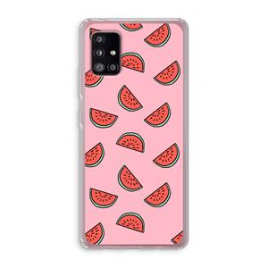 CaseCompany Watermeloen: Samsung Galaxy A51 5G Transparant Hoesje