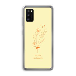 CaseCompany No rain no flowers: Samsung Galaxy A41 Transparant Hoesje