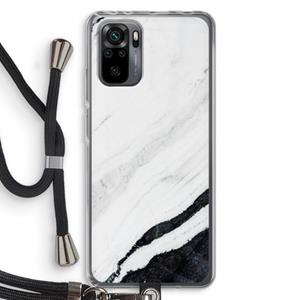 CaseCompany Elegante marmer: Xiaomi Redmi Note 10 Pro Transparant Hoesje met koord