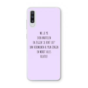CaseCompany Relatief: Samsung Galaxy A70 Transparant Hoesje