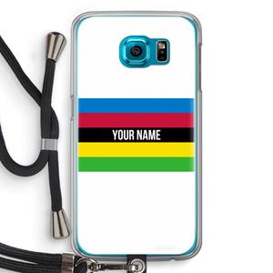 CaseCompany WK Wielrennen: Samsung Galaxy S6 Transparant Hoesje met koord