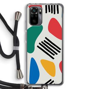 CaseCompany Illustratieve pop 1: Xiaomi Redmi Note 10 Pro Transparant Hoesje met koord
